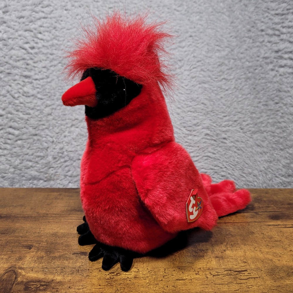 The Cardinal Beanie Buddies Plush Toy Ty Red Large Bird 9 inches